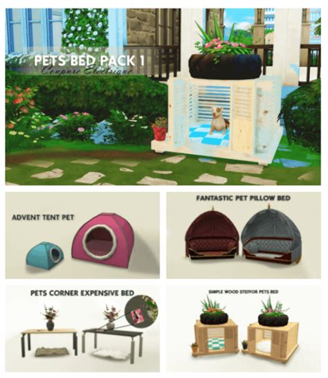 Pet Beds Pack 1 For The Sims 4 Sims 4 Pets Sims 4 Sims Pets