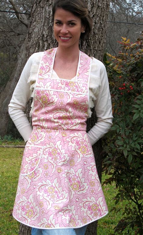 Flirty Everyday Housewife Apron Pretty In Pink Next Size Etsy Apron