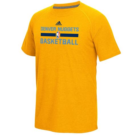 Adidas Denver Nuggets Gold 2016 On Court Climalite Ultimate T Shirt