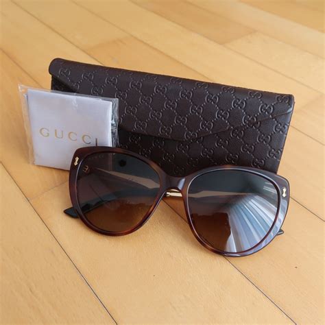 Round & oval sunglasses for women | gucci® us. GUCCI Sonnenbrille Damen tortoise braun & Etui. Sehr guter ...