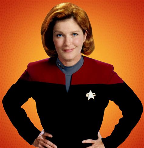 Star Trek Captain Janeway Wearing Prison Orange For Being Romulan Spy