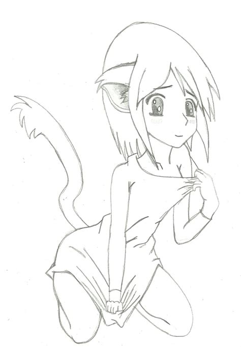 Anime Cat Girl Drawing At Getdrawings Free Download