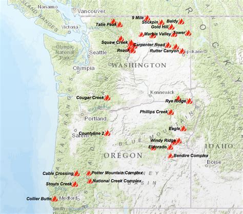 Washington Fire Map 2015