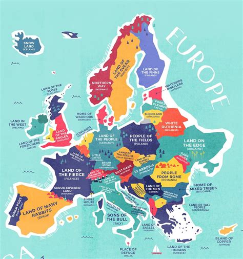 This is partly because of the high level of development of the large majority of countries but also because of its cultural diversity, historic significance and beautiful cities and landscape. A Map of Literally Translated Country Names | Randommization