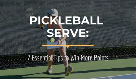 As you're learning the game, it's important to know how to accurately keep score in pickleball. Pickleball Serve: 7 Essential Tips to Win More Points ...