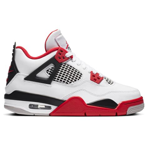 Air Jordan 4 Retro Gs Fire Red Whiteblack Feature