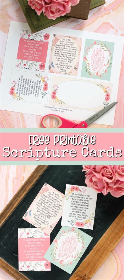 Perhaps you've never really thought about if you (and your children) should just print the following free printable on cardstock, cut out, and rubberband together. Free Printable Scripture Verse Journaling Cards in 2020 | Scripture printables, Scripture cards ...