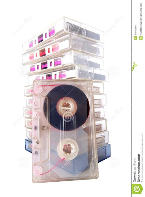 Stack Of Retro Cassette Tapes Stock Image Image Of Faded Demo 11080689