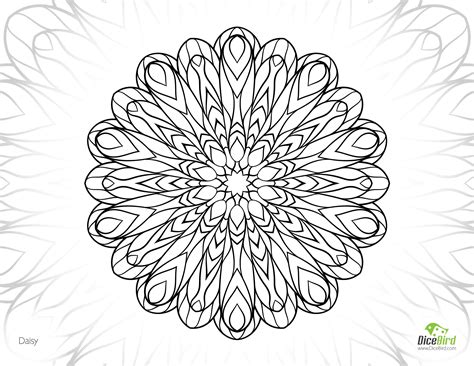 Pretty yellow shasta daisy shows off its beauty simply placed in a decorative glass milk bottle (item #47918 by leisure arts). Daisy printable color pages for adults | Mandala coloring ...