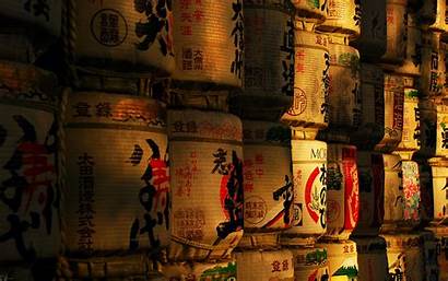 Japan Sake Oriental Wallpapers Barrels Manuscripts Desktop