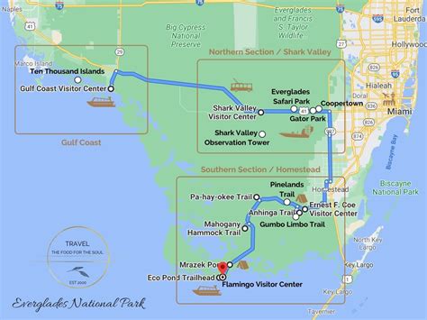 Everglades National Park Attractions Map Travel The Food For The Soul