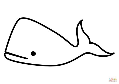 Simple Cartoon Whale coloring page | Free Printable Coloring Pages