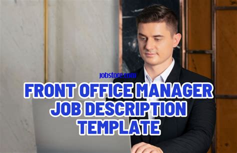 Front Office Manager Job Description Template Jobstore Careers Blog Malaysias Best Career Blog