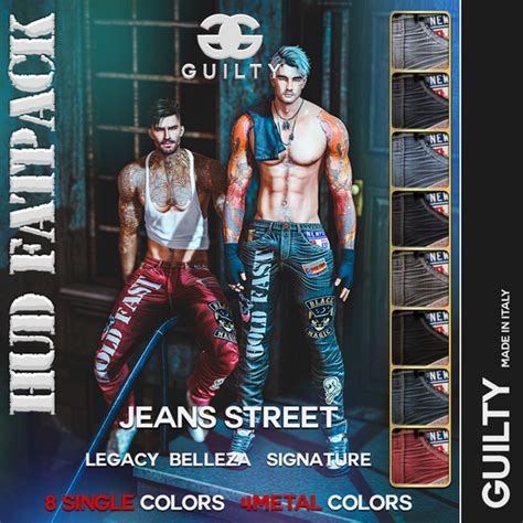 Second Life Marketplace 63 Guilty Street Jeans Fatpack Wear Me