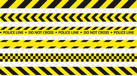 Police Line Do Not Cross Road Traffic Control Device Vector Yellow