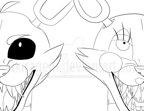 Fnaf Mangle Coloring Pages Freddy Drawing Golden Toy Foxy Cute Color