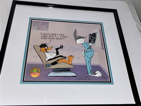 Buy Warner Brothers Cel Bugs Bunny Daffy Duck Bad Bite Signed Chuck
