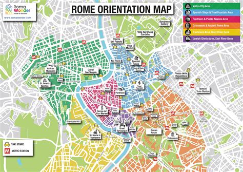 Roma Passeios Mapa O Mapa De Roma E Locais Tur Sticos Lazio It Lia