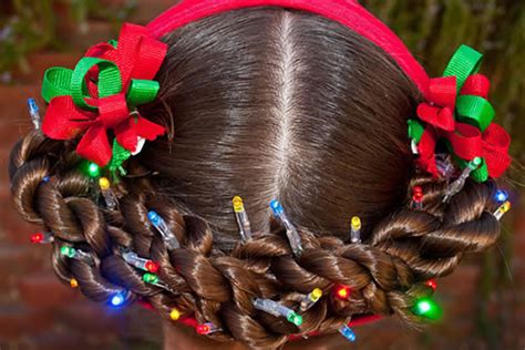 10 Crazy Christmas Hairstyles With Decorated Ornaments You Should Try