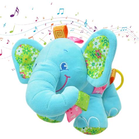 Cute Plush Lullaby Musical Elephant Toy For Baby