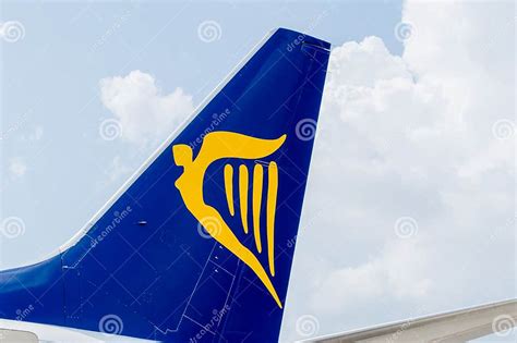 Ryanair Logo On The Tail Of Aircraft Editorial Image Image Of