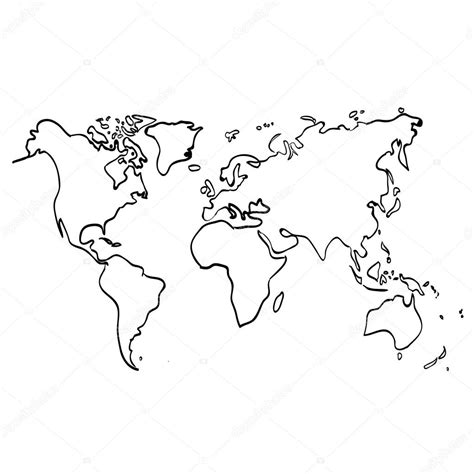 Mapa De Mundo Branco Ilustracao Do Vetor Ilustracao De Continente