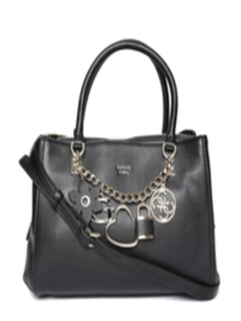 Where Can I Buy Guess Handbags - Buy GUESS Black Solid Handheld Bag - Handbags for Women 8381657 | Myntra