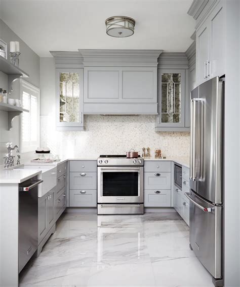 Gray Kitchen Floors With White Cabinets Elwanda Patel