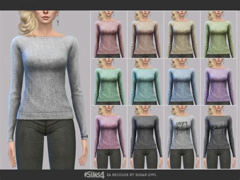 The Sims Resource Simple Sweaters By Sugar Owl • Sims 4 Downloads