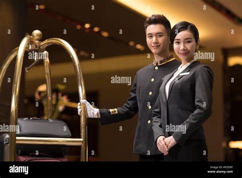 Professional Service In Luxury Hotel Stock Photo Alamy