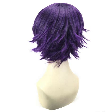 Anime Short Wig Cosplay Party Straight Hair Full Wigs Costume For Men