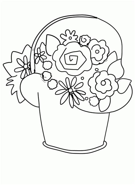 Flower Bouquet Coloring Pages Coloring Home