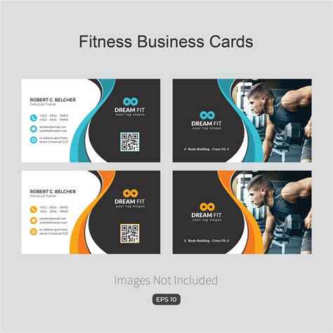 Shop exclusive 123print® business cards. Fitness Business card Template - Download Free Vectors, Clipart Graphics & Vector Art