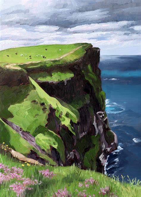 The Cliffs Of Moher Oil Painting — Lindsay Huss Art