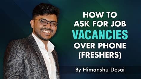 Seremban candidates are encourage to apply. How to ask for Job Vacancies over Phone (Freshers) | Ways ...