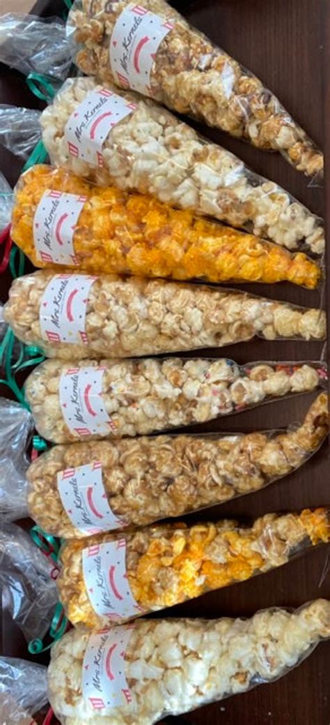 Fresh Gourmet Popcorn Cones Party Favors 20 Pack Weddings Etsy