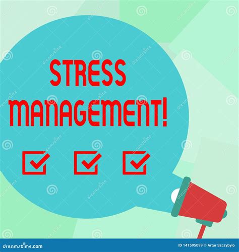 Conceptual Hand Writing Showing Stress Management Business Photo Text