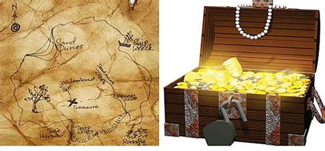 Pirate Treasure Chest Maps Phrases Famous Buccaneers