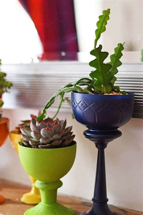 How To Make Cool Repurposed Planters For Succulents Pillar Box Blue