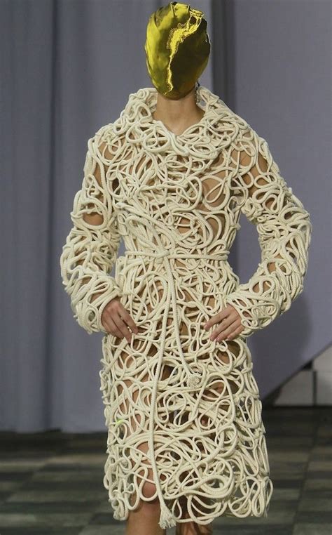 The 53 Most Ridiculous Outfits From Paris Fashion Week Funny Dresses Crazy Dresses Rope Dress