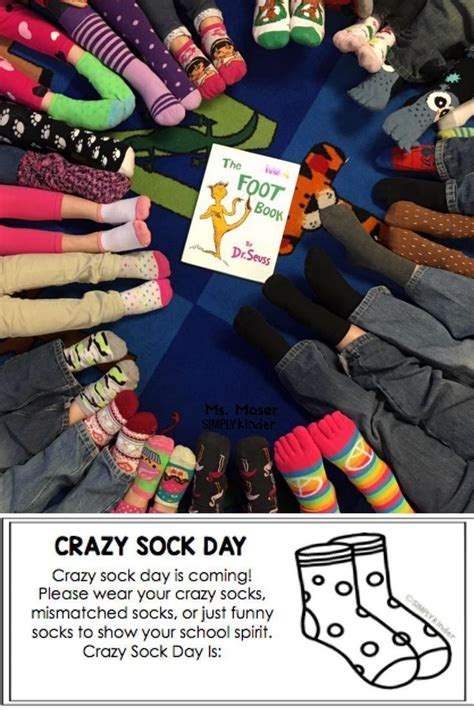 Crazy Sock Day Flyer Simply Kinder Crazy Socks Odd Socks Day