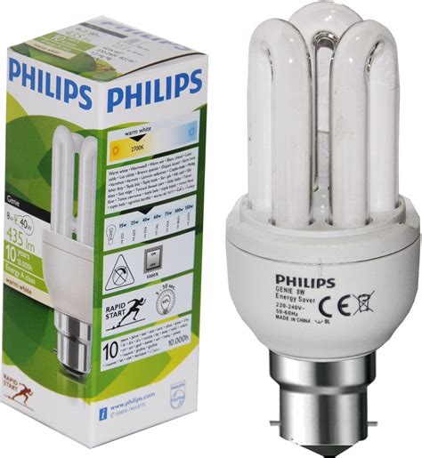 Pack Philips Genie W W Energy Saving Light Bulbs B B D