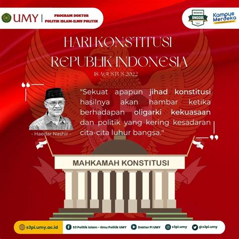 Hari Konstitusi Republik Indonesia 2022 Ini Sejarah Peringatannya Doktor Politik Islam