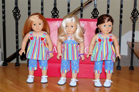 Sewing For American Girl Dolls Fun Fabric Bright Colors Make A Trio