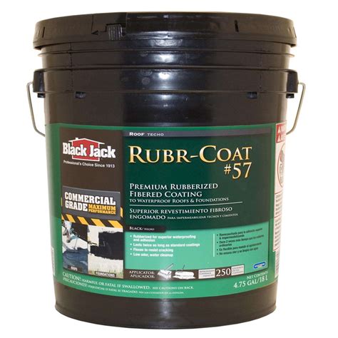 Black Jack Rubr-Coat 57 Gloss Black Rubber Roof Coating 5 gal - Ace