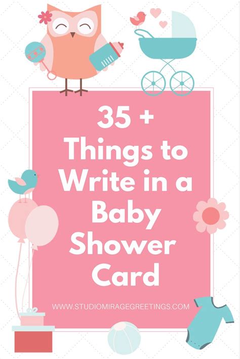 Use these tips to write a thoughtful card and show your excitement for their new journey. 35 things to write in a baby shower card. Owl with bottle ...