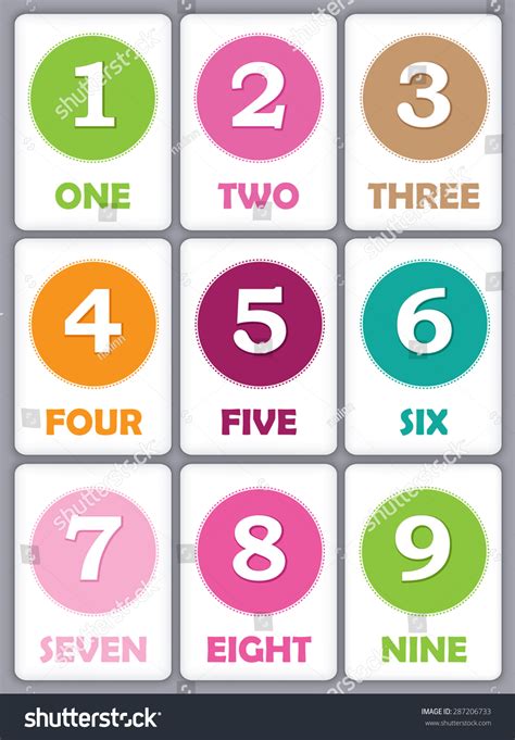 Printable Flash Card Collection For Numbers And Their Names For