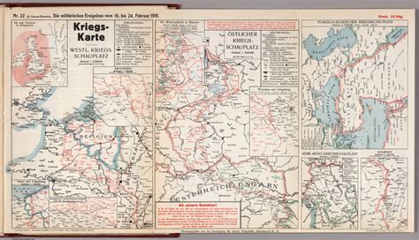 World War I Map German Nr 22 Military Events To February 24
