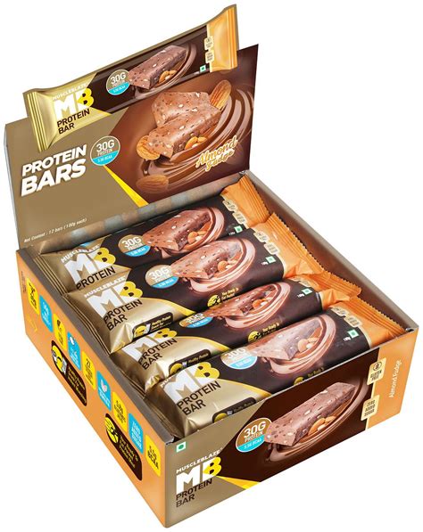 Buy Muscleblaze Hi Protein Bar 30g Protein Almond Fudgepack Of 12