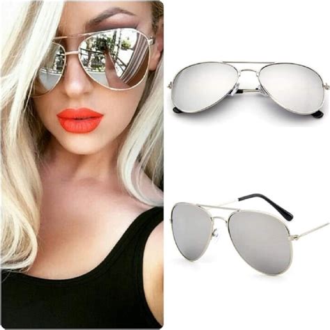 Silver Aviators Women Ladies Sunglasses Mirrored Cat Eye Reflective Retro Sun Glasses Ibiza